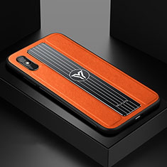 Silikon Hülle Handyhülle Gummi Schutzhülle Flexible Leder Tasche FL2 für Xiaomi Redmi 9AT Orange