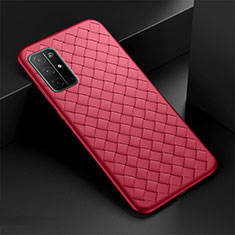 Silikon Hülle Handyhülle Gummi Schutzhülle Flexible Leder Tasche für Huawei Honor 30S Rot