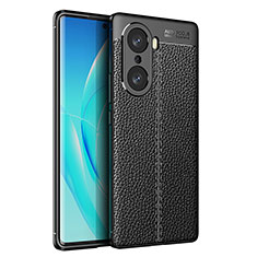 Silikon Hülle Handyhülle Gummi Schutzhülle Flexible Leder Tasche für Huawei Honor 60 Pro 5G Schwarz