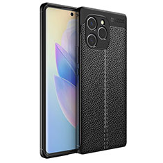 Silikon Hülle Handyhülle Gummi Schutzhülle Flexible Leder Tasche für Huawei Honor 60 SE 5G Schwarz