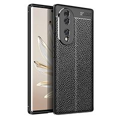 Silikon Hülle Handyhülle Gummi Schutzhülle Flexible Leder Tasche für Huawei Honor 70 5G Schwarz