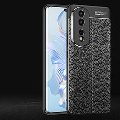 Silikon Hülle Handyhülle Gummi Schutzhülle Flexible Leder Tasche für Huawei Honor 80 Pro 5G Schwarz