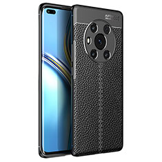 Silikon Hülle Handyhülle Gummi Schutzhülle Flexible Leder Tasche für Huawei Honor Magic3 5G Schwarz