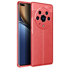 Silikon Hülle Handyhülle Gummi Schutzhülle Flexible Leder Tasche für Huawei Honor Magic3 Pro 5G Rot