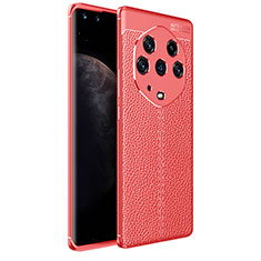Silikon Hülle Handyhülle Gummi Schutzhülle Flexible Leder Tasche für Huawei Honor Magic3 Pro+ Plus 5G Rot