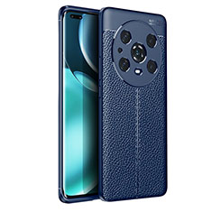 Silikon Hülle Handyhülle Gummi Schutzhülle Flexible Leder Tasche für Huawei Honor Magic4 Pro 5G Blau