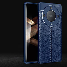 Silikon Hülle Handyhülle Gummi Schutzhülle Flexible Leder Tasche für Huawei Honor Magic6 Lite 5G Blau