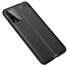 Silikon Hülle Handyhülle Gummi Schutzhülle Flexible Leder Tasche für Huawei Honor Play4T Pro Schwarz