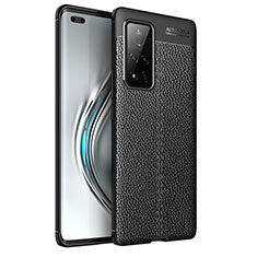 Silikon Hülle Handyhülle Gummi Schutzhülle Flexible Leder Tasche für Huawei Honor V40 5G Schwarz