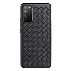 Silikon Hülle Handyhülle Gummi Schutzhülle Flexible Leder Tasche für Huawei Honor X10 5G Schwarz