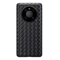 Silikon Hülle Handyhülle Gummi Schutzhülle Flexible Leder Tasche für Huawei Mate 40E 4G Schwarz