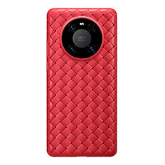 Silikon Hülle Handyhülle Gummi Schutzhülle Flexible Leder Tasche für Huawei Mate 40E Pro 5G Rot