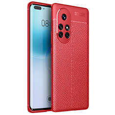 Silikon Hülle Handyhülle Gummi Schutzhülle Flexible Leder Tasche für Huawei Nova 8 Pro 5G Rot