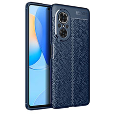 Silikon Hülle Handyhülle Gummi Schutzhülle Flexible Leder Tasche für Huawei Nova 9 SE Blau