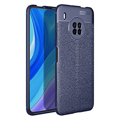 Silikon Hülle Handyhülle Gummi Schutzhülle Flexible Leder Tasche für Huawei Y9a Blau