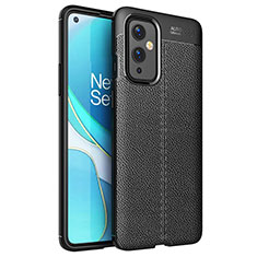 Silikon Hülle Handyhülle Gummi Schutzhülle Flexible Leder Tasche für OnePlus 9 5G Schwarz