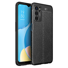 Silikon Hülle Handyhülle Gummi Schutzhülle Flexible Leder Tasche für Oppo A16s Schwarz