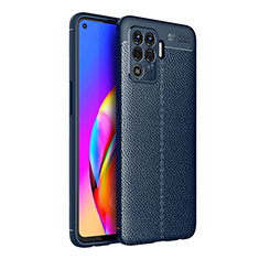 Silikon Hülle Handyhülle Gummi Schutzhülle Flexible Leder Tasche für Oppo A94 4G Blau