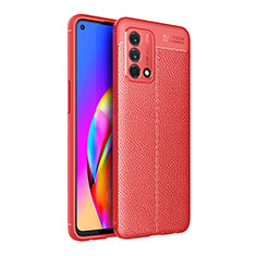 Silikon Hülle Handyhülle Gummi Schutzhülle Flexible Leder Tasche für Oppo A95 4G Rot