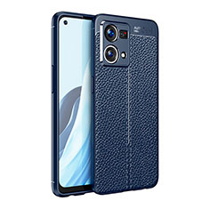 Silikon Hülle Handyhülle Gummi Schutzhülle Flexible Leder Tasche für Oppo F21 Pro 4G Blau