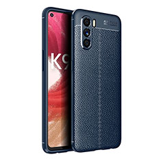 Silikon Hülle Handyhülle Gummi Schutzhülle Flexible Leder Tasche für Oppo K9 Pro 5G Blau