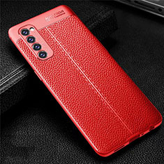 Silikon Hülle Handyhülle Gummi Schutzhülle Flexible Leder Tasche für Oppo Reno4 Pro 4G Rot