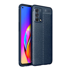 Silikon Hülle Handyhülle Gummi Schutzhülle Flexible Leder Tasche für Oppo Reno6 Lite Blau