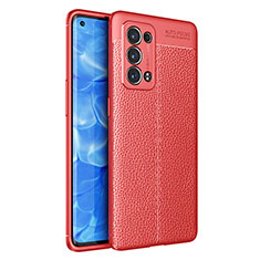 Silikon Hülle Handyhülle Gummi Schutzhülle Flexible Leder Tasche für Oppo Reno6 Pro 5G Rot