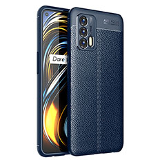 Silikon Hülle Handyhülle Gummi Schutzhülle Flexible Leder Tasche für Realme Q3 Pro 5G Blau