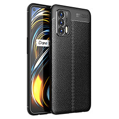 Silikon Hülle Handyhülle Gummi Schutzhülle Flexible Leder Tasche für Realme Q3 Pro 5G Schwarz