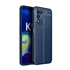 Silikon Hülle Handyhülle Gummi Schutzhülle Flexible Leder Tasche für Realme Q3t 5G Blau