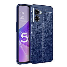 Silikon Hülle Handyhülle Gummi Schutzhülle Flexible Leder Tasche für Realme Q5i 5G Blau