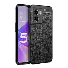 Silikon Hülle Handyhülle Gummi Schutzhülle Flexible Leder Tasche für Realme Q5i 5G Schwarz