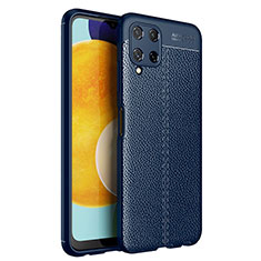 Silikon Hülle Handyhülle Gummi Schutzhülle Flexible Leder Tasche für Samsung Galaxy A22 4G Blau