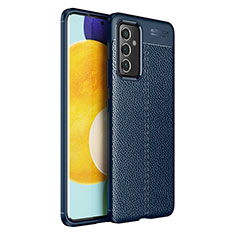 Silikon Hülle Handyhülle Gummi Schutzhülle Flexible Leder Tasche für Samsung Galaxy A24 4G Blau