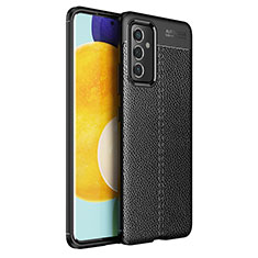 Silikon Hülle Handyhülle Gummi Schutzhülle Flexible Leder Tasche für Samsung Galaxy A24 4G Schwarz