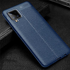 Silikon Hülle Handyhülle Gummi Schutzhülle Flexible Leder Tasche für Samsung Galaxy A42 5G Blau