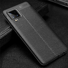 Silikon Hülle Handyhülle Gummi Schutzhülle Flexible Leder Tasche für Samsung Galaxy A42 5G Schwarz