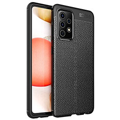 Silikon Hülle Handyhülle Gummi Schutzhülle Flexible Leder Tasche für Samsung Galaxy A72 5G Schwarz