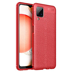 Silikon Hülle Handyhülle Gummi Schutzhülle Flexible Leder Tasche für Samsung Galaxy F12 Rot
