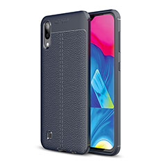 Silikon Hülle Handyhülle Gummi Schutzhülle Flexible Leder Tasche für Samsung Galaxy M10 Blau