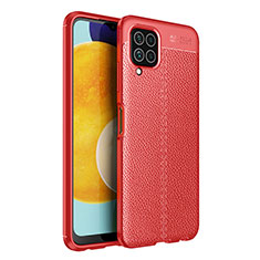 Silikon Hülle Handyhülle Gummi Schutzhülle Flexible Leder Tasche für Samsung Galaxy M32 4G Rot