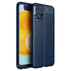 Silikon Hülle Handyhülle Gummi Schutzhülle Flexible Leder Tasche für Samsung Galaxy M33 5G Blau