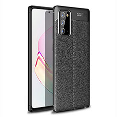 Silikon Hülle Handyhülle Gummi Schutzhülle Flexible Leder Tasche für Samsung Galaxy Note 20 Plus 5G Schwarz