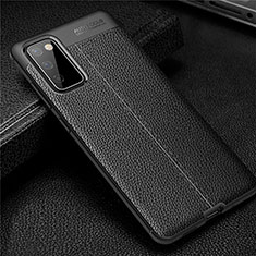 Silikon Hülle Handyhülle Gummi Schutzhülle Flexible Leder Tasche für Samsung Galaxy S20 FE 4G Schwarz