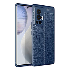 Silikon Hülle Handyhülle Gummi Schutzhülle Flexible Leder Tasche für Vivo X70 Pro 5G Blau