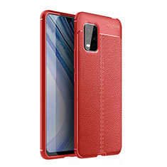 Silikon Hülle Handyhülle Gummi Schutzhülle Flexible Leder Tasche für Xiaomi Mi 10 Lite Rot