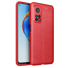 Silikon Hülle Handyhülle Gummi Schutzhülle Flexible Leder Tasche für Xiaomi Mi 10T 5G Rot