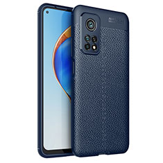 Silikon Hülle Handyhülle Gummi Schutzhülle Flexible Leder Tasche für Xiaomi Mi 10T Pro 5G Blau