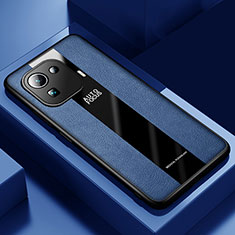 Silikon Hülle Handyhülle Gummi Schutzhülle Flexible Leder Tasche für Xiaomi Mi 11 Pro 5G Blau